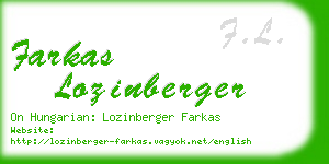 farkas lozinberger business card